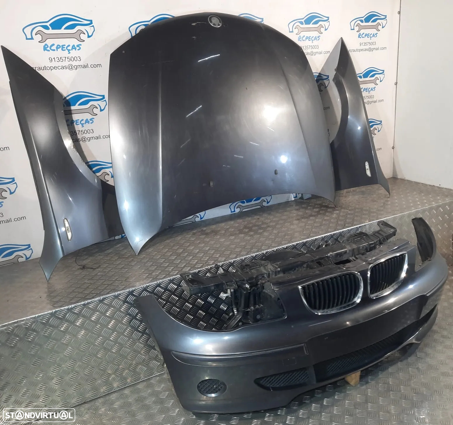 FRENTE COMPLETA BMW SERIE 1 E87 E81 PRE LCI PRE-LCI CAPOT PARACHOQUES GUARDA-LAMAS OTICAS RADIADOR VENTILADOR FRENTE FIBRA REFORÇO - 2