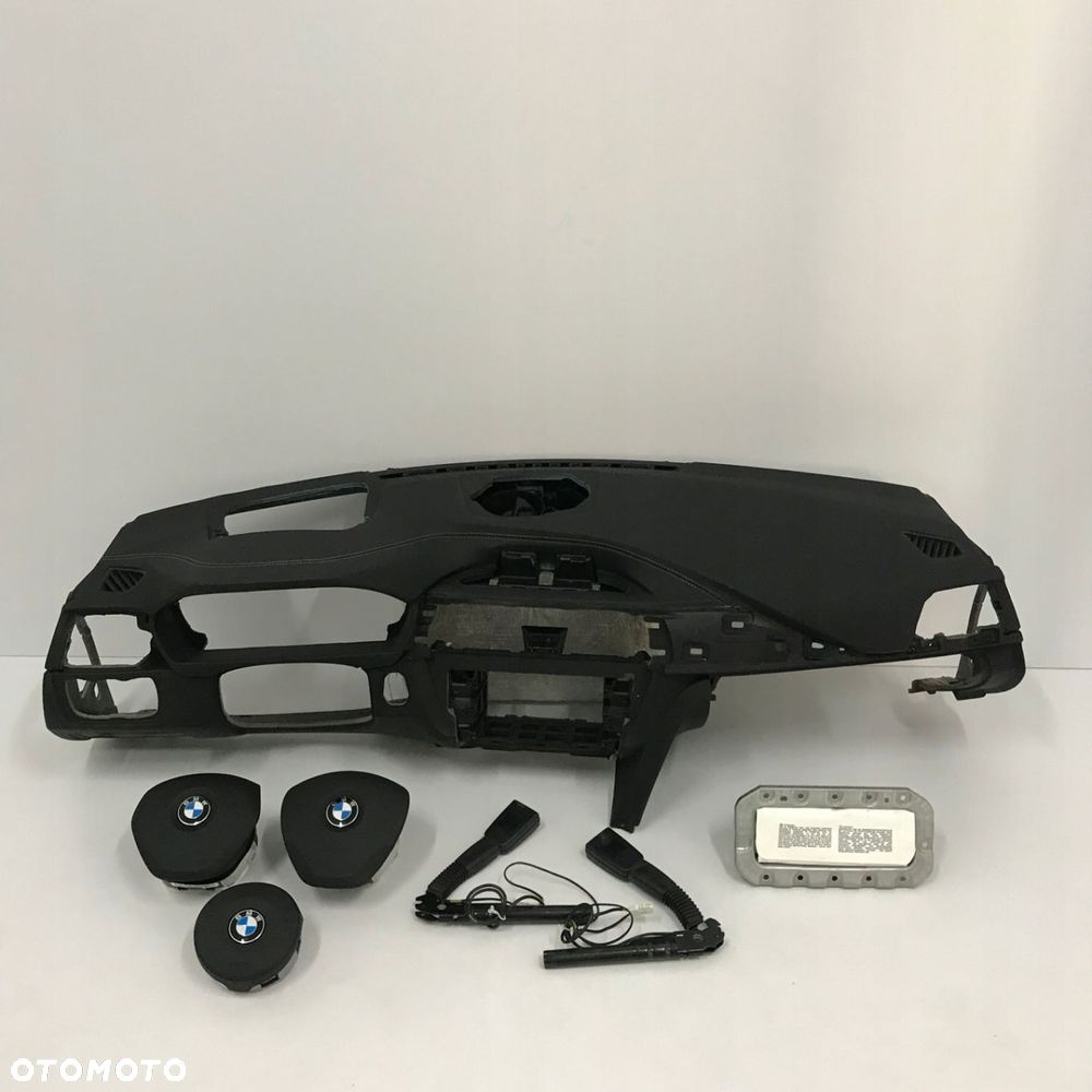 BMW F30 F31 F32 LCI DESKA ROZDZIELCZA KONSOLA KOKPIT PULPIT PODUSZKI AIRBAG AIR BAG NAPINACZE KIT SET - 1