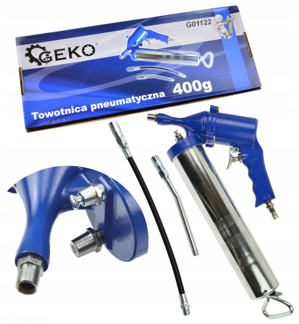TOWOTNICA PNEUMATYCZNA 400cc SMAROWNICA TYP PISTOLETOWY SOLIDNA GEKO - 1