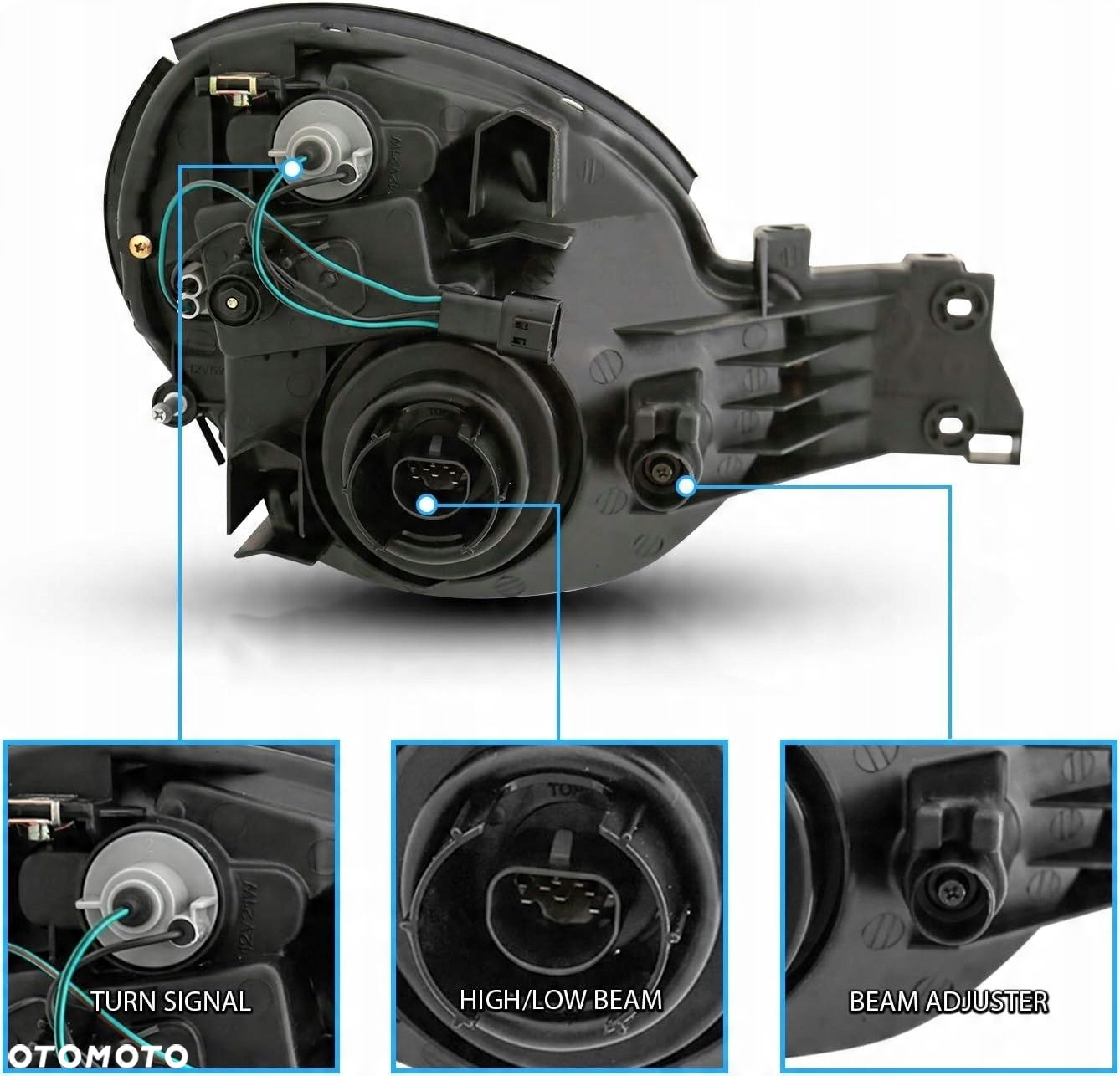 Reflektory Lampy kpl Tuning Czarne Black Subaru Impreza II 2 gg gd 2000-02 - 4