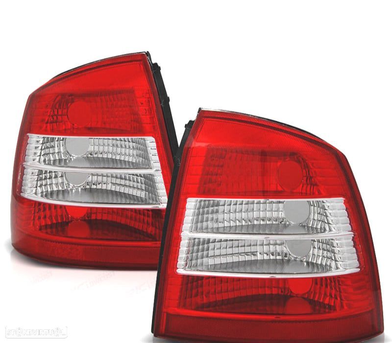 CONJUNTO DE FAROLINS PARA OPEL ASTRA G 3P 5P 97-04 VERMELHOS CRISTAL - 1