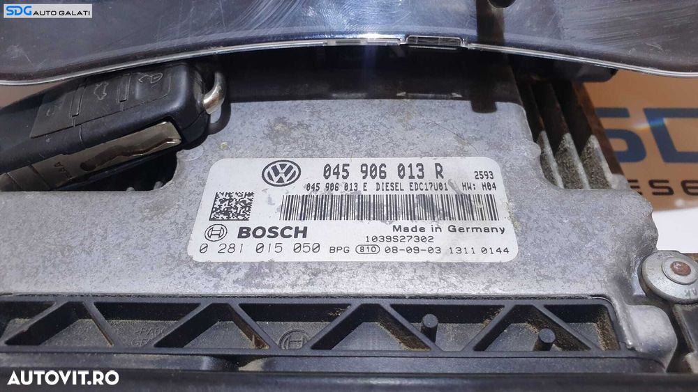 Kit Pornire ECU Calculator Motor Cip Cheie Imobilizator Skoda Fabia 2 1.4 TDI BMS 2007 - 2015 Cod 045906013R 045906013E 0281015050 5J0920911C - 2