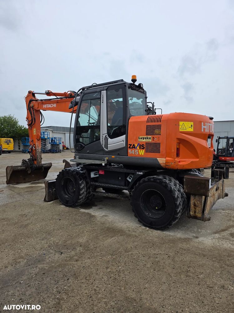 Hitachi ZX145 - W excavator pe roti pe pneuri compact - 4