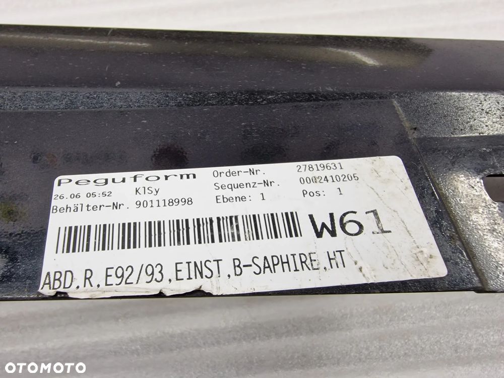 BMW E92 / E93 06- PRAWA LISTWA PROGOWA / NAKŁADKA PROGU , NR 51777130874 , NR AUKCJI PR263 - 12