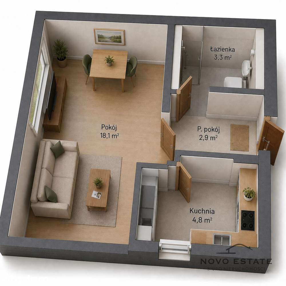 Mieszkanie na sprzedaż- Mysłowice, ul. Bytomska, pow. 32,50 m2, parter