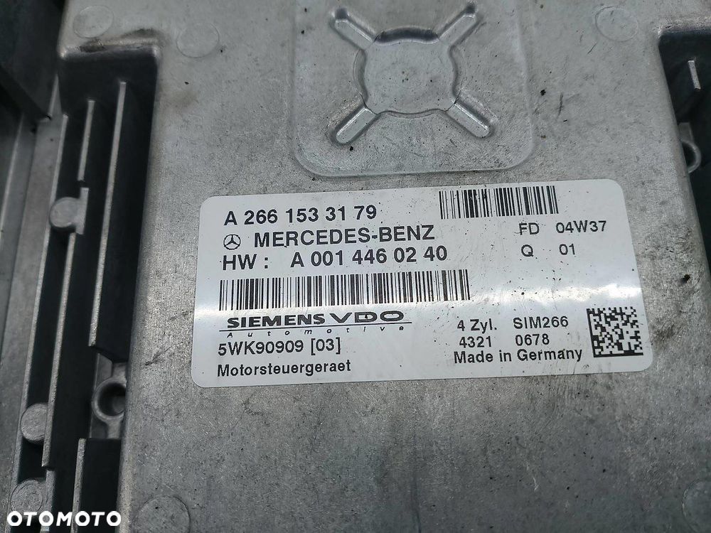 KOMPUTER, STEROWNIK MERCEDES-BENZ W169 A2661533179  A0014460240 1.7 8V - 6