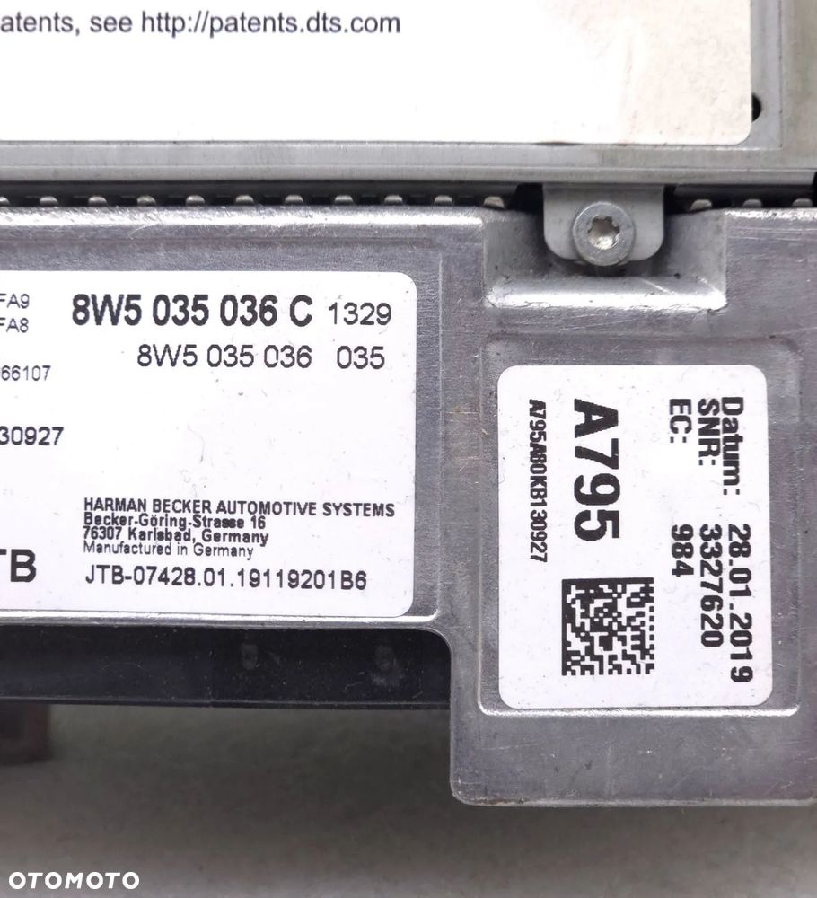 Konsola MMI nawigacji multimedia Audi A4 A5 Q5  8W5035036C - 6