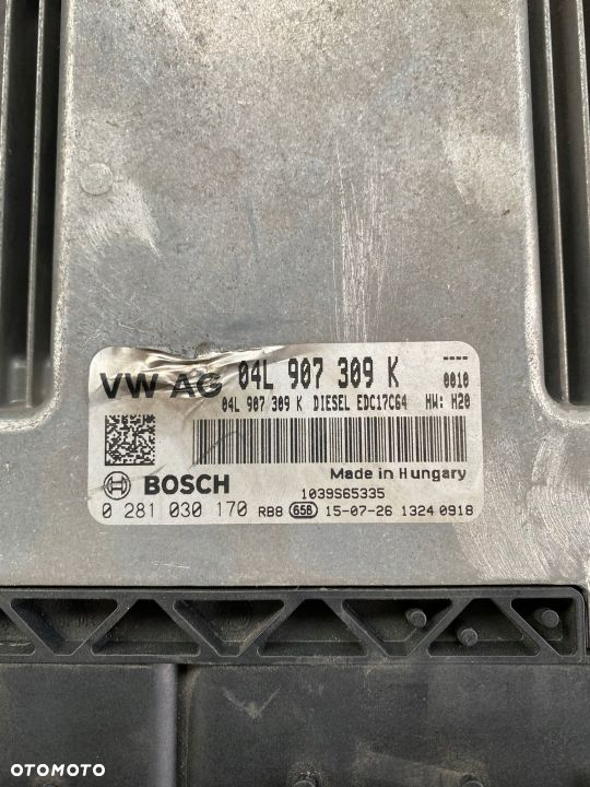 VW CADDY IV 2.0 TDI KOMPUTER SILNIKA 04L907309K - 3