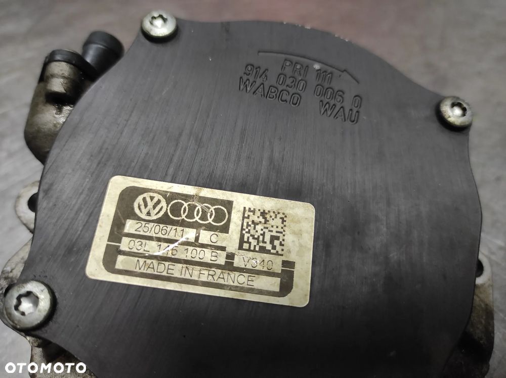 POMPA VACUM WACUM PODCIŚNIENIOWA 1.6 2.0 TDI 03L145100B V340 AUDI VW SEAT SKODA WYSYŁKA !!!!! - 2