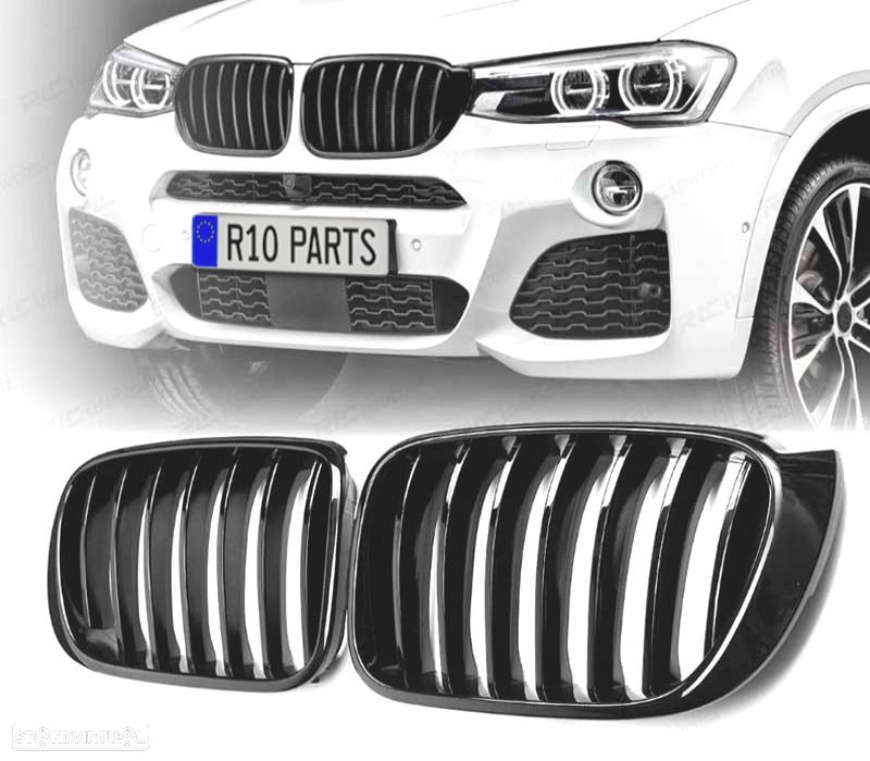GRELHA BMW X3 F25 LCI 14-18 X4 F26 14- LOOK M PERFORMANCE PRETO BRILHANTE - 2