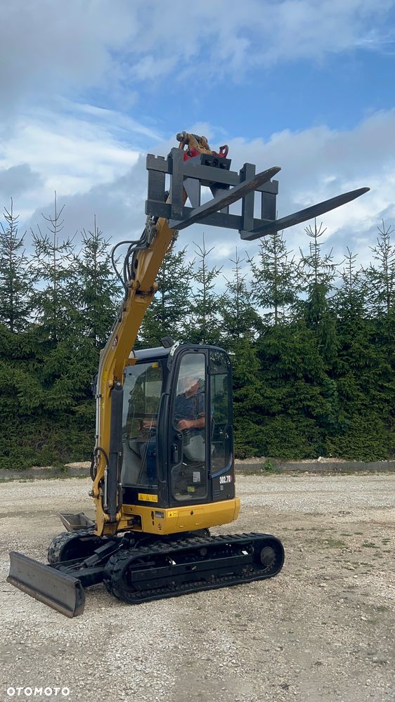 Caterpillar MINIKOPARKA CAT 302,7 gąsienicowa 2x łyżka Grabie WIERTNICA widły 303,5 Catepillar 305 koparka 3 5 tony sprowadzona 1 właściciel po serwisie BOBCAT SANNY YANMAR JCB KUBOTA mini koparka - 10