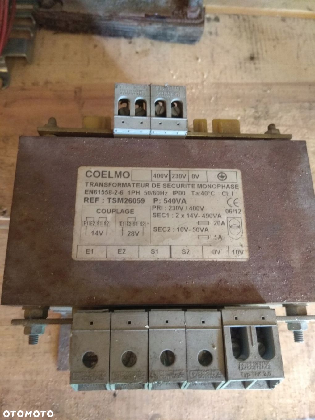 TRANSFORMATOR COELMO TSM26059 EN61558-2-6 230V 400V - 1