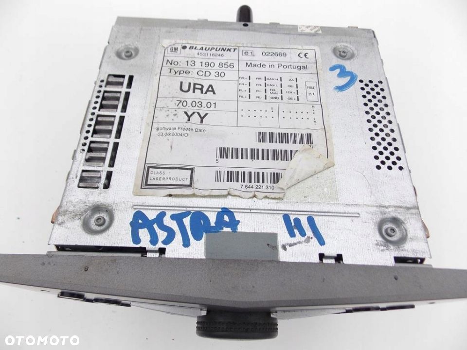 RADIO CD 30 CD30 ZAFIRA B ASTRA III CORSA 13190856 - 2