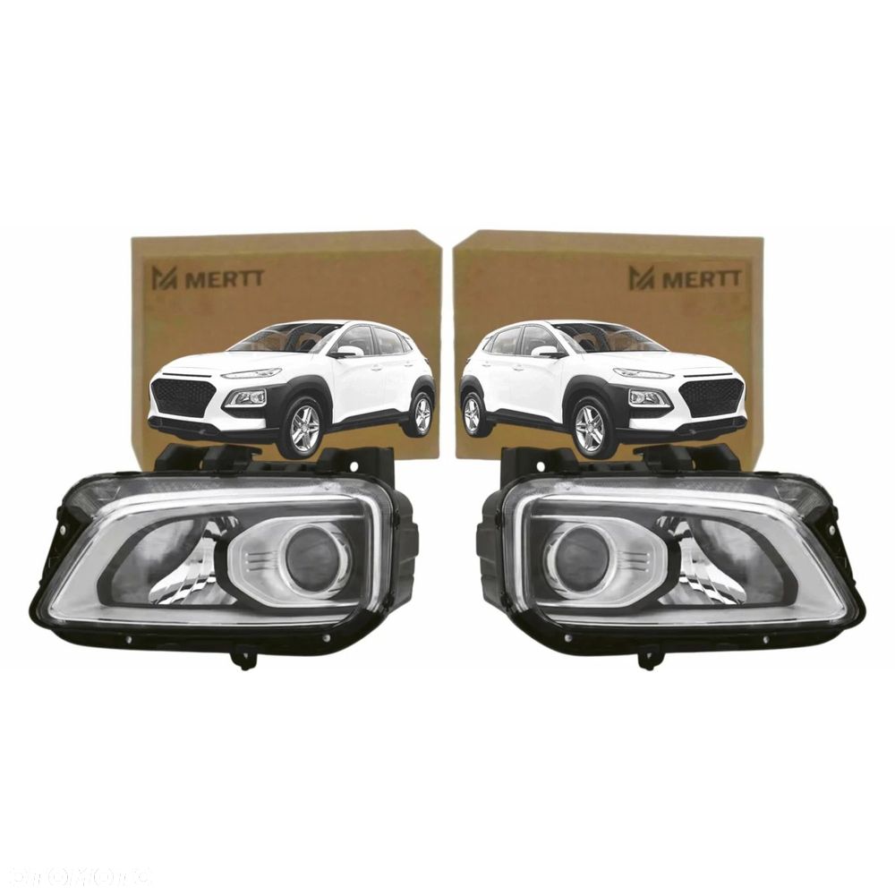 HYUNDAI KONA 2018- REFLEKTORY PRZEDNIE LAMPY PRZÓD ZWYKŁA PRAWA LEWA KPL - 2