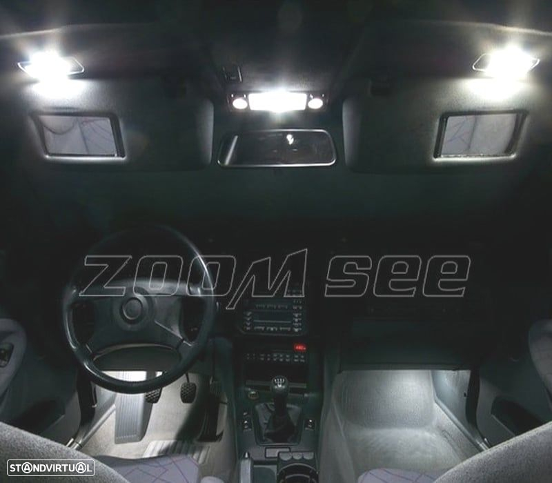 KIT COMPLETO 16 LAMPADAS LED INTERIOR PARA BMW SERIE 3 E36 SEDAN COUPE M3 316I 318I 320I 323I 323IS - 3