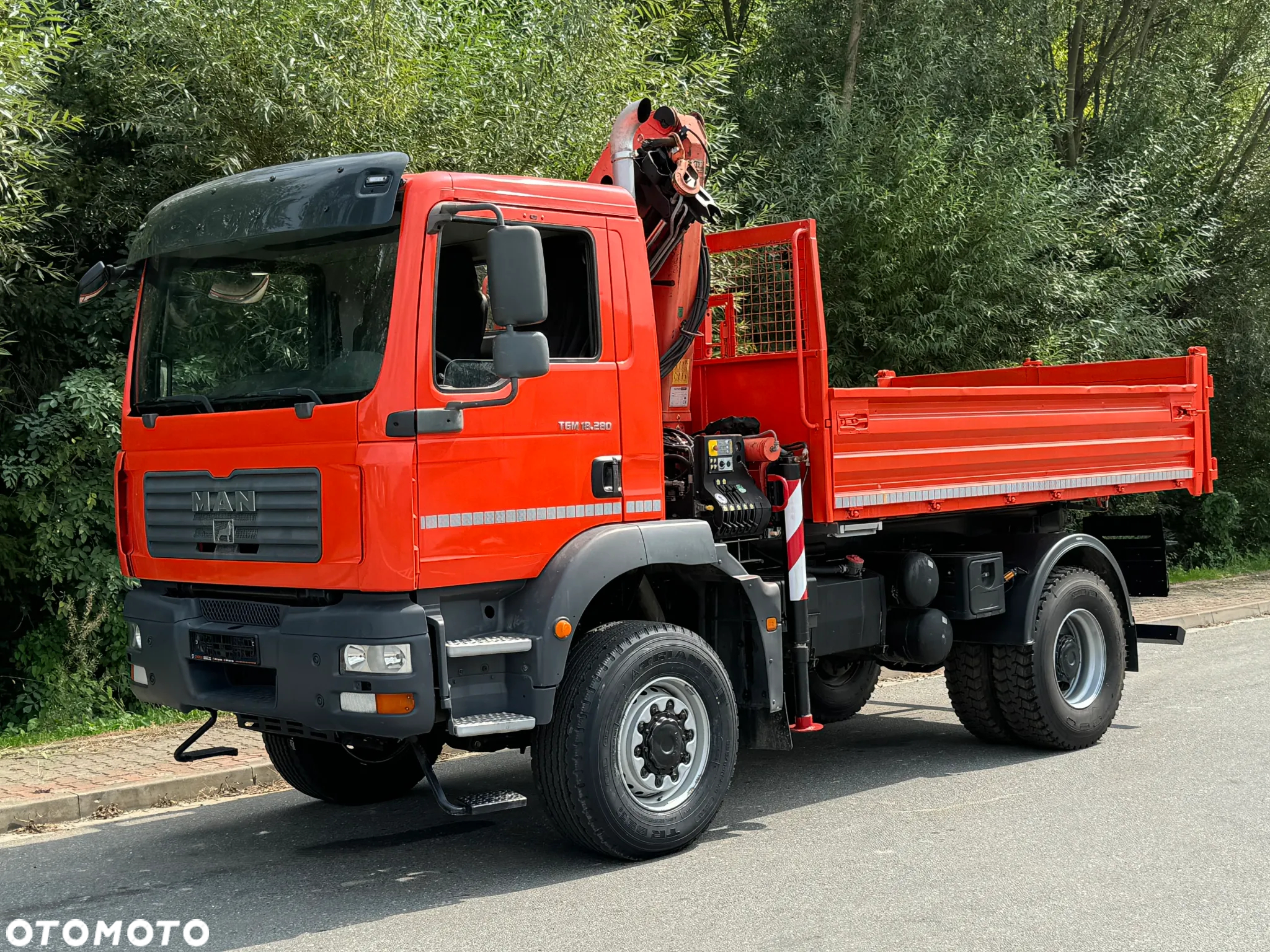MAN TGM 18-280 MAN 4x4 HDS PALFINGER 105 KIPER WYWROTKA MEILLER BARDZO DOBRY STAN - 12