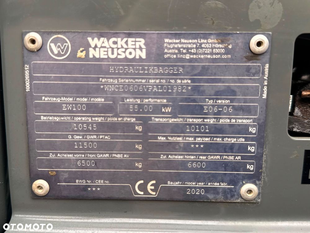 Wacker Neuson EW100 | 2020 | 4000 MTG | KOPARKA KOŁOWA EW 100 EW65 - 37