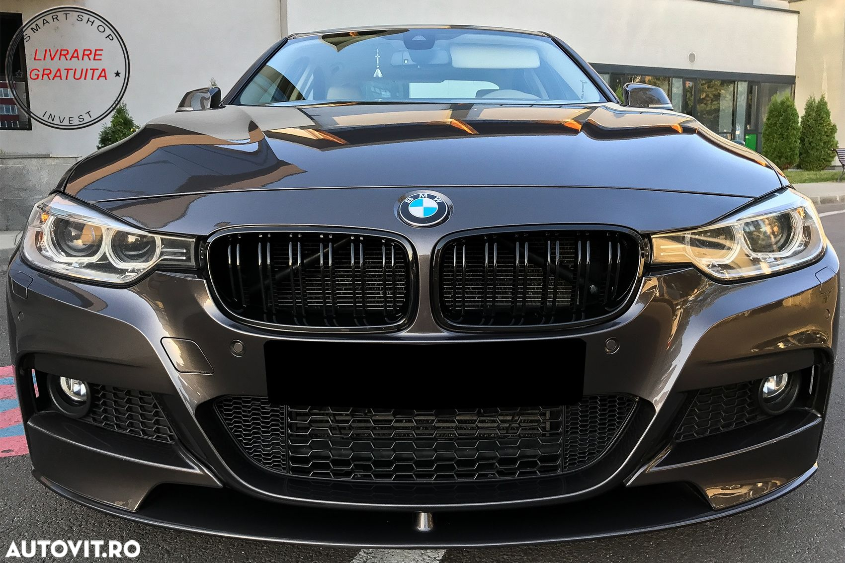 Grile Centrale BMW Seria 3 F30 (2011+) Piano Black M Design- livrare gratuita - 6