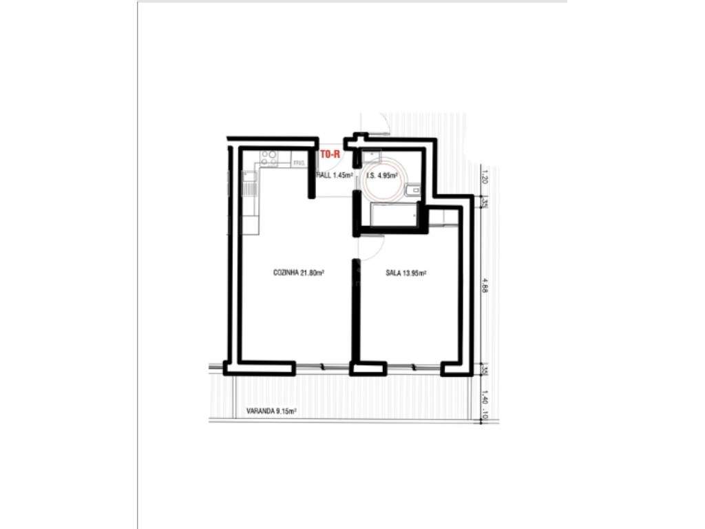 Apartamento T0+1 - Edifício Mares - Fração R - Grande imagem: 2/7