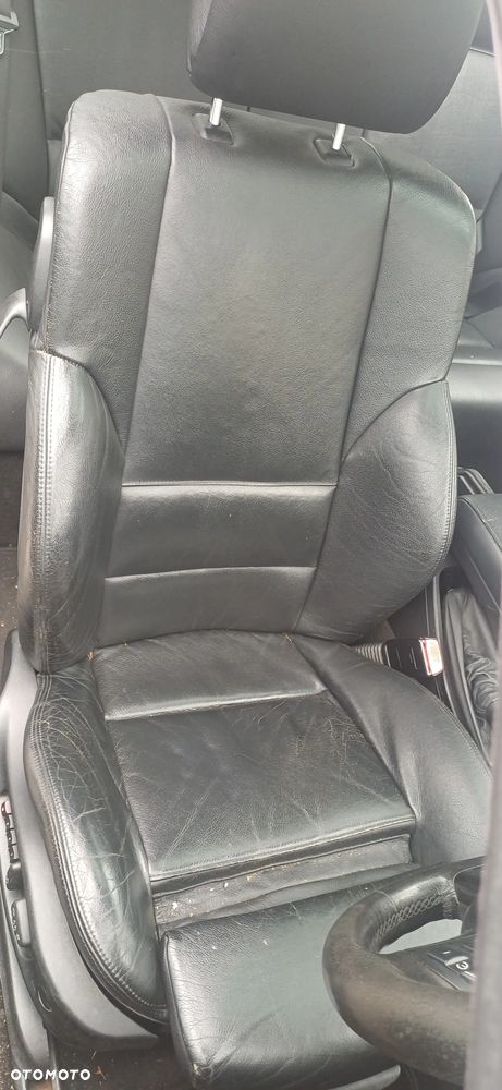 BMW E46 COUPE WNĘTRZE FOTELE SPORT SKÓRA CZARNE SPORTSITZE M-PAKIET - 7