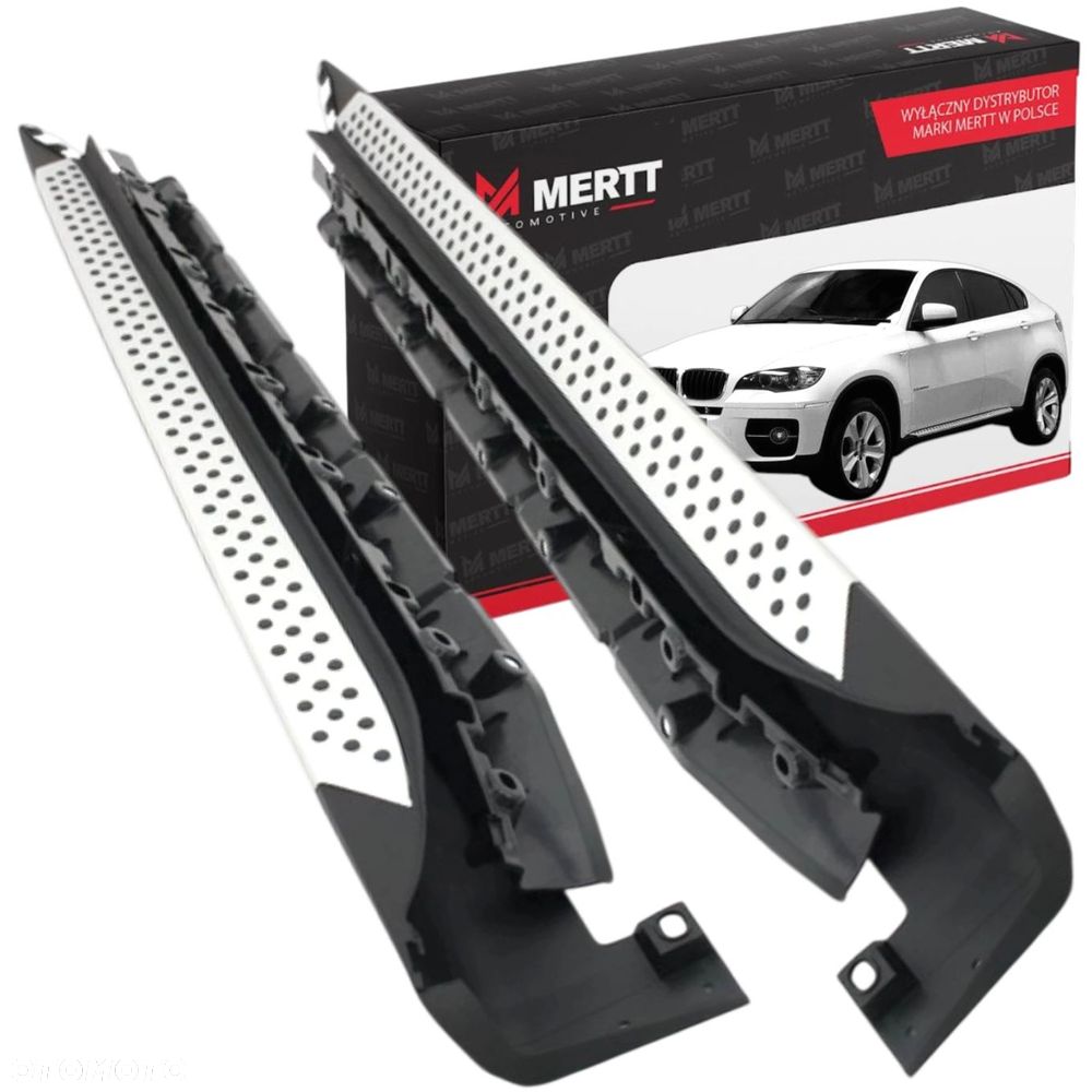 STOPNIE PROGOWE BOCZNE LISTWY PROGI BMW X6 E71 E72 2007-2014 ALUMINIUM - 1