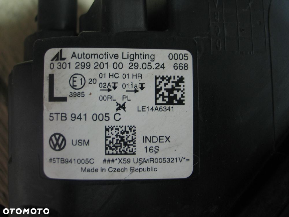 lampa przod vw touran 2 II 15r- 5TB941005C zwykla oryginal europa - 15