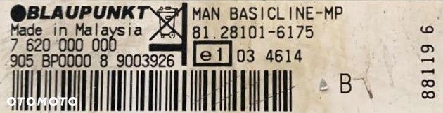 RADIO SAMOCHODOWE MAN TGM EURO 6 81.28101.6175 - 2