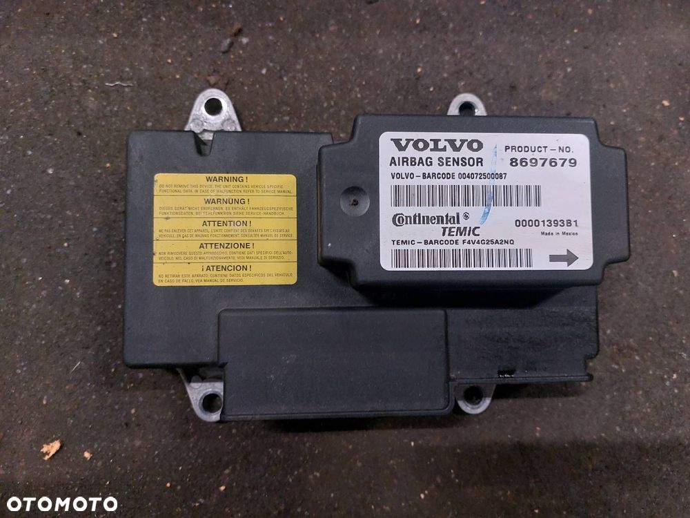 ZESTAW AIRBAG POSTRZAŁOWY VOLVO S40 II 30615725 30615716 8697679 30615569 - 4