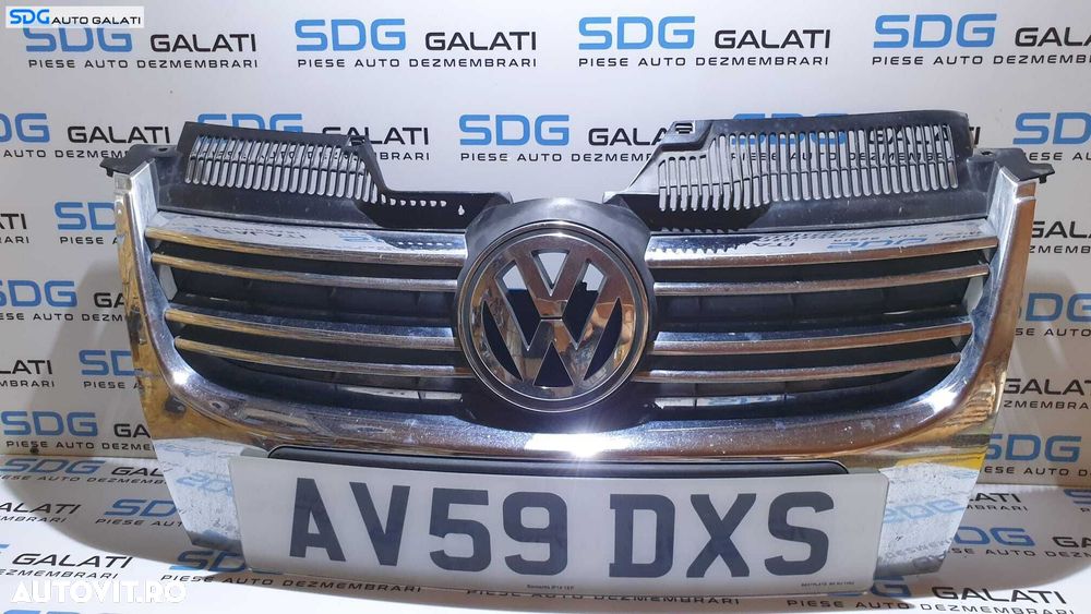 Grila Centrala Cu Emblema Spoiler Bara Fata Volkswagen Golf 5 Break Combi 2004 - 2008 Cod 1712370 - 1