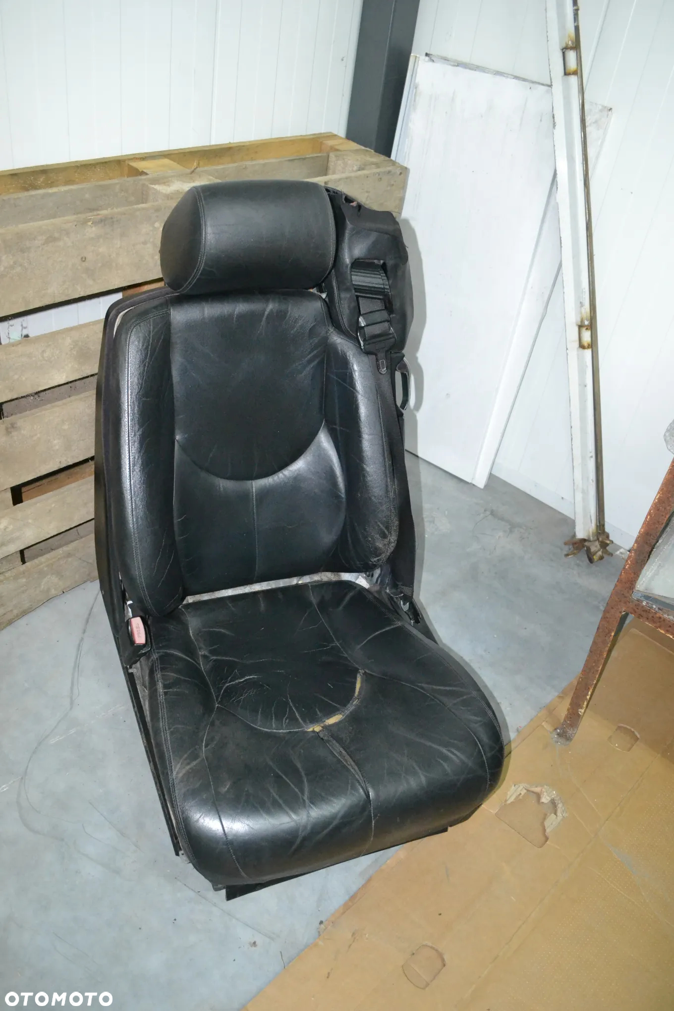 MERCEDES 500 SL R129 FOTEL FOTELE CZARNE SKÓRA LIFT - 3