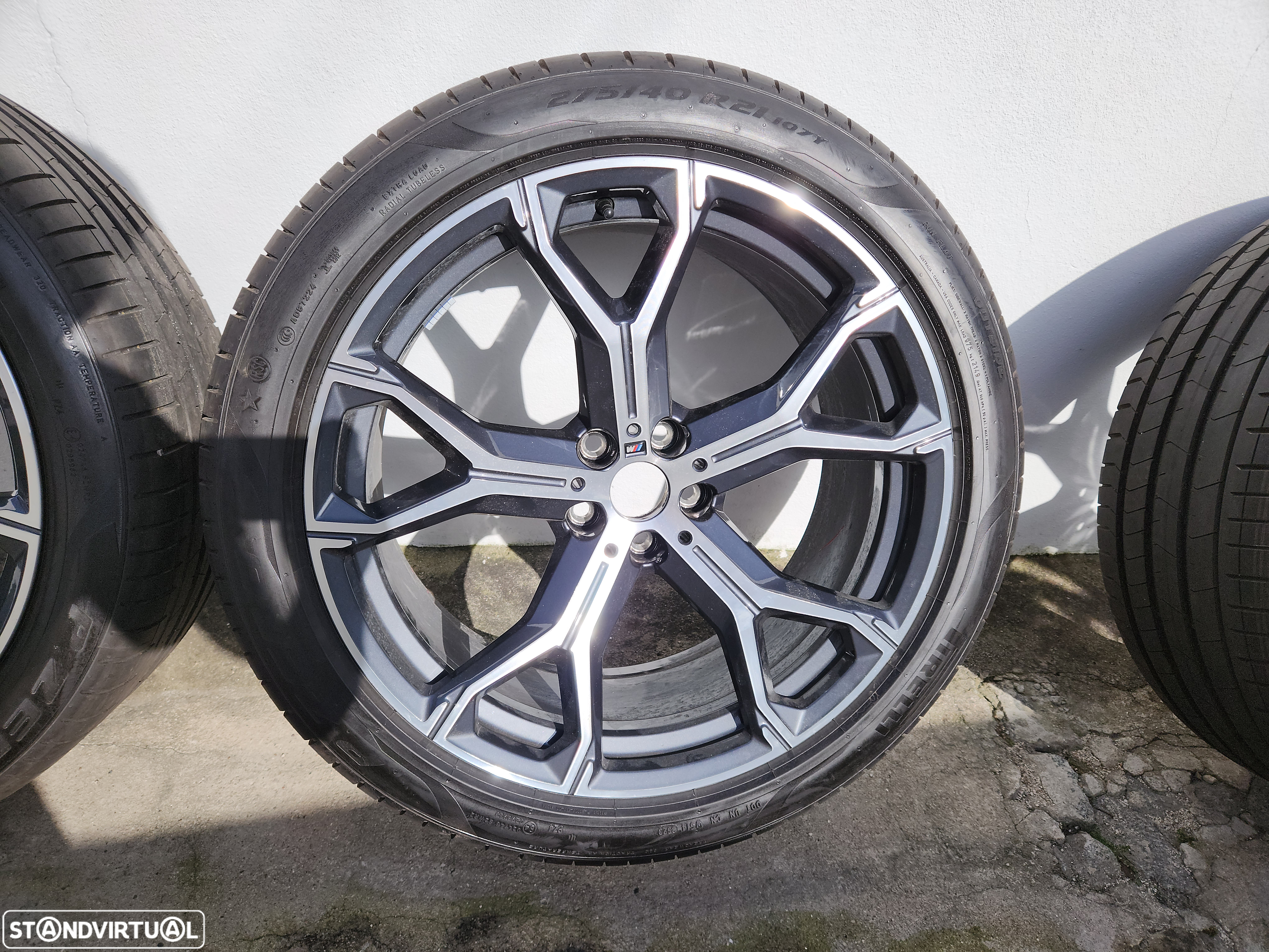 Jantes 21 BMW M Originais com pneus runflat 0 km BMW X5 G05 lci e pre lci 2018 a 2024 - 6