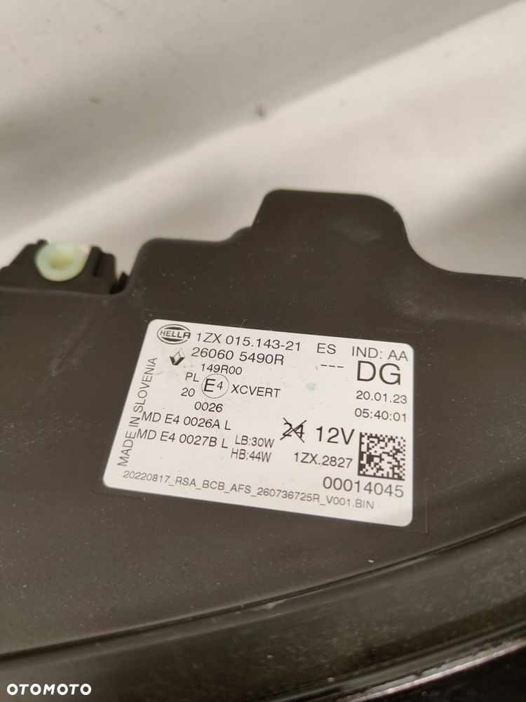 renault megane ev etech komplet lamp przód 260605490r, 260104574r - 5