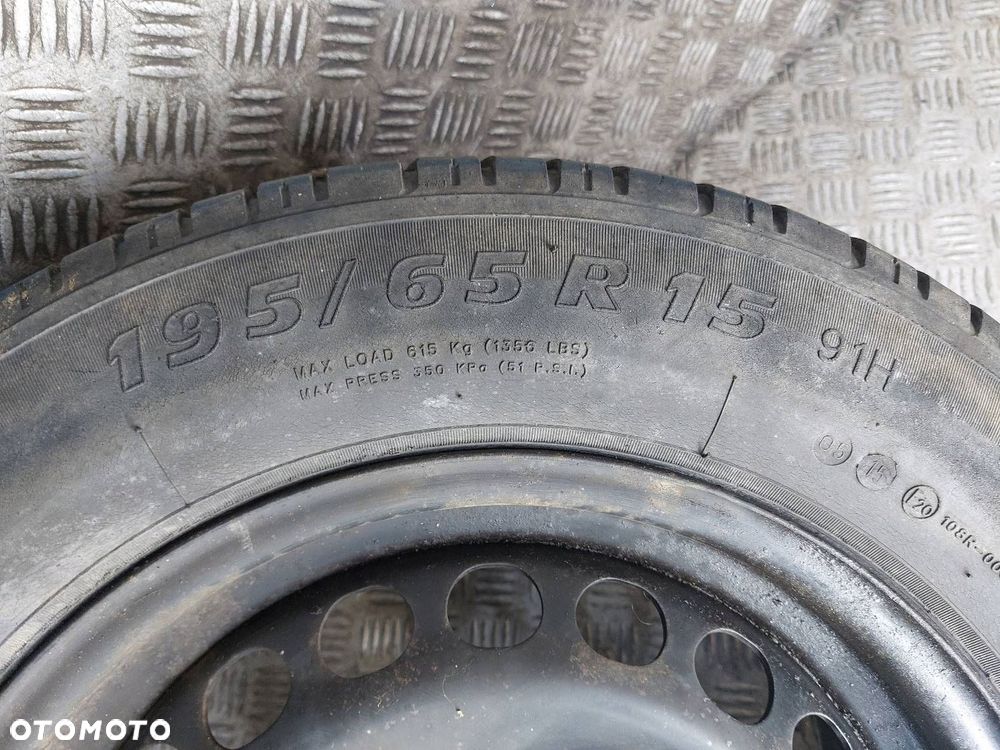 KOŁO FELGA OPONA ZAPAS 5X112 6Jx15 195/65R15 AUDI VW SKODA 3B0601027D - 4