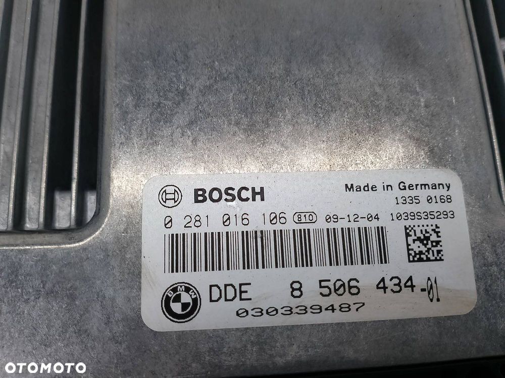 KOMPUTER, STEROWNIK BMW E87 8506434-01  0281016106 2.0 D 118d - 2
