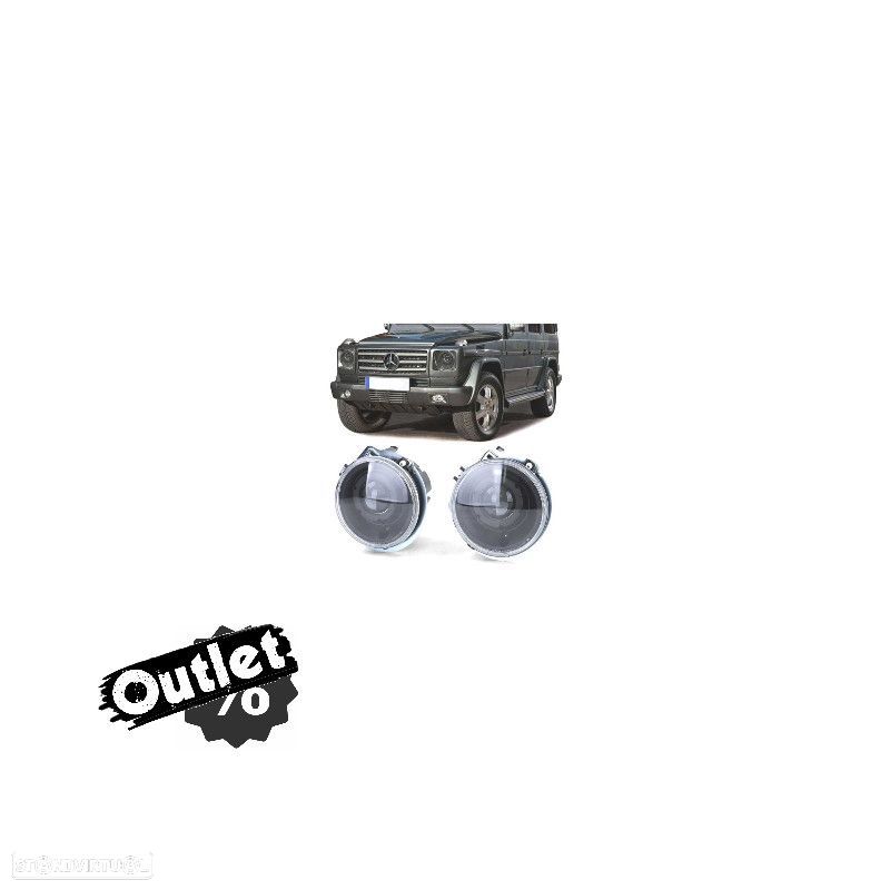 R145703C3 FARÓIS MERCEDES CLASSE G W463 89- LOOK AMG G65 FUNDO PRETO - 1