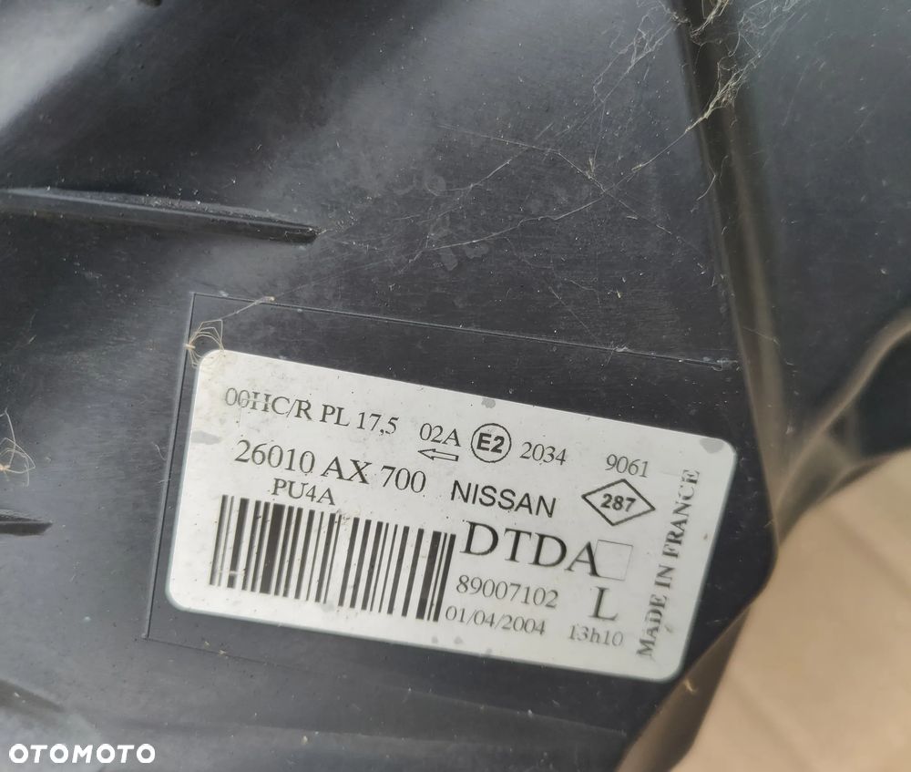 Reflektor prawy Lampa prawa Nissan Micra K12 2003- - 3