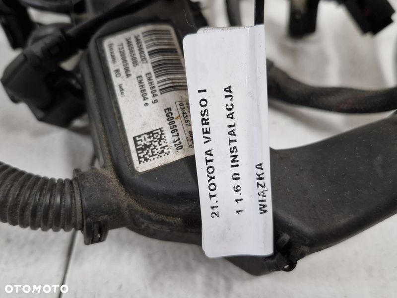 TOYOTA VERSO 1 I 1.6 D WIĄZKA INSTALACJA PRZEWODÓW SILNIKA 346560207 - 4