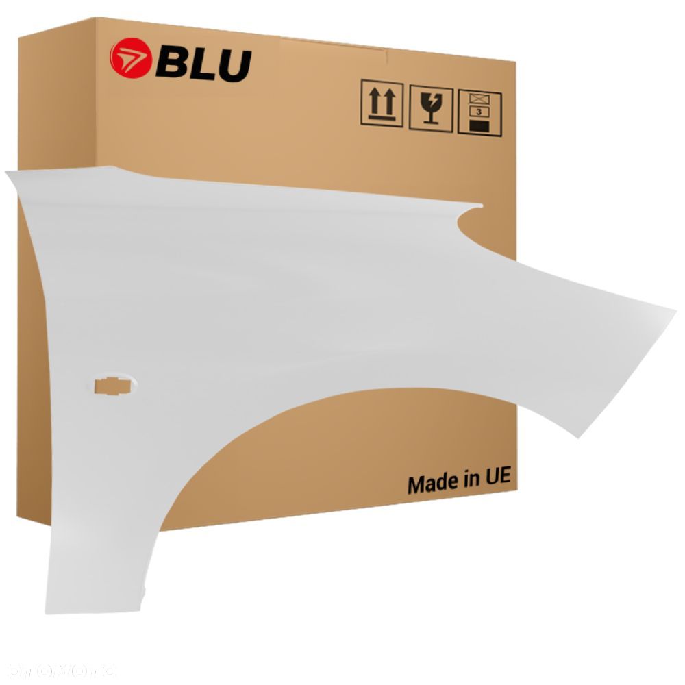 BLU Błotnik PEUGEOT 206+ PLUS EWP prawy biały 2007-2014 przód WeissBanquise - 1