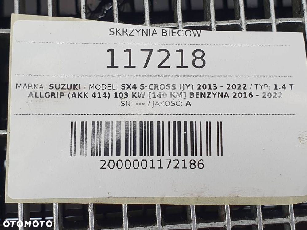 SKRZYNIA BIEGÓW MANUALNA SUZUKI SX4 S-CROSS 1.4T 4X4 ZE2 - 9