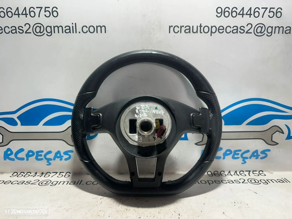 .Volante Guiador Pele Pele Perfurada Multifunções Comandos Patilhas Original AMG Mercedes Benz Flat Bottom W212 W204 C207 R172 - 5
