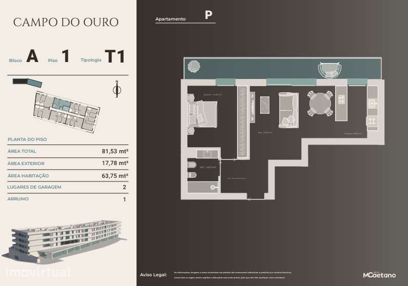 T1 em Construção | 81,53 m² | Garagem e Arrumos | Penafiel - Grande imagem: 5/9