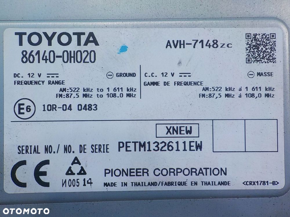 TOYOTA AYGO II 1.0 VVT-I 16r HB 5D radio nawigacja 86140-0H020 - 5