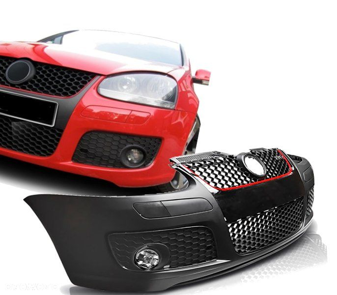ZDERZAK PRZEDNI GTI LOOK + HALOGENY  Do VW GOLF 5 OD 2003 DO 2009 ROKU - 4