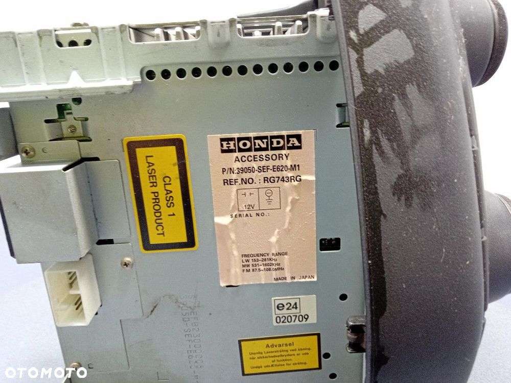 HONDA ACCORD VII 02- RADIO  CD FABRYCZNE 39050-SEF-G630-M1 - 11