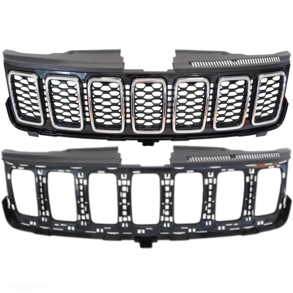 atrapa grill zderzaka Jeep GRAND CHEROKEE WK2 chromowany 2017+ mocowanie - 1