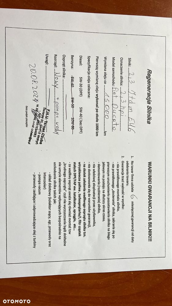 Fiat Ducato silnik po kapitalnym remoncie - 10