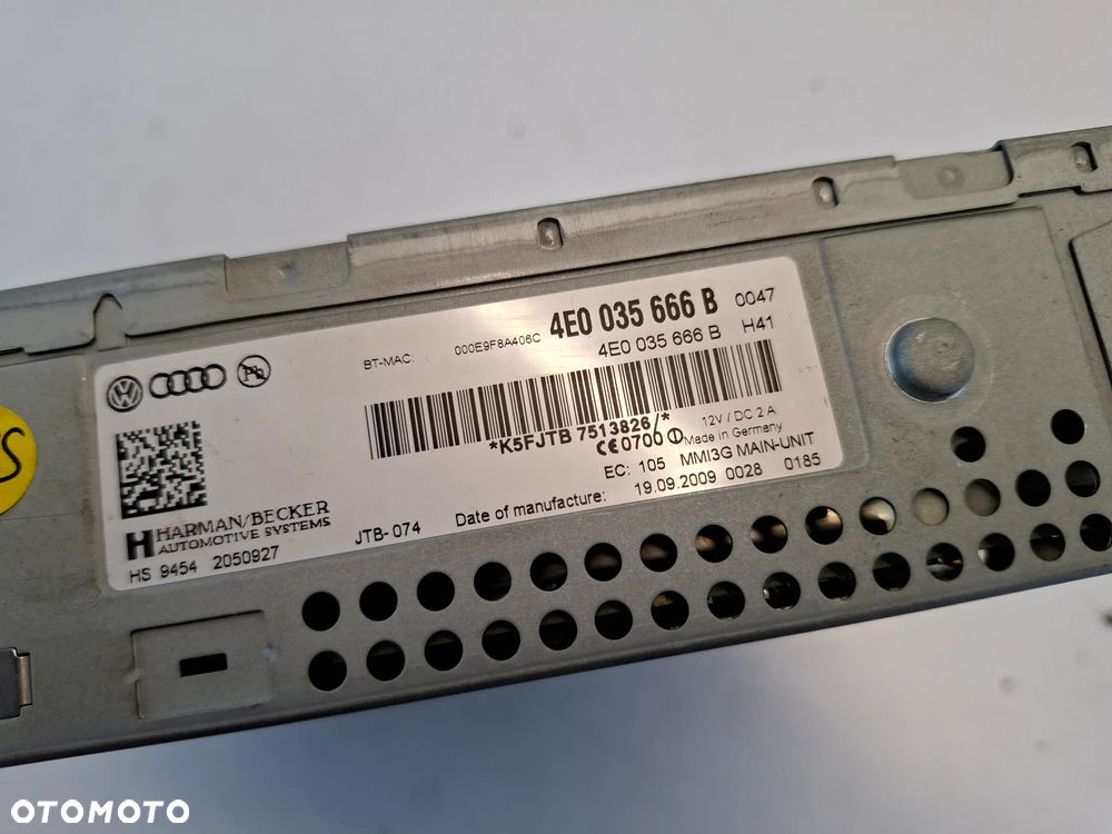 Zmieniarka Czytnik CD SD Nawigacji Navi Multimedia Audi 4E0035666B - 9