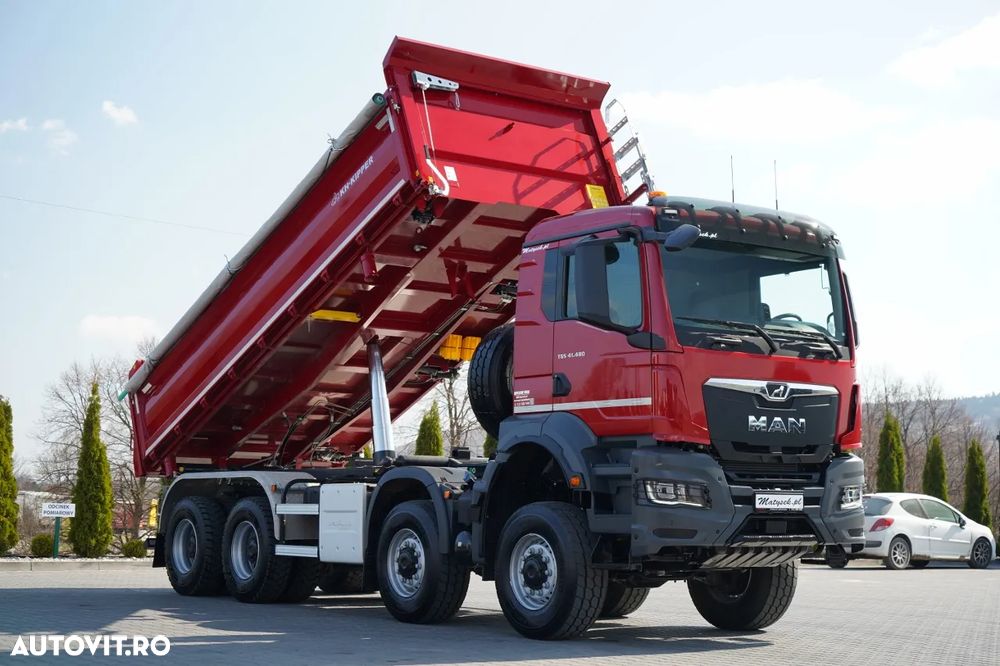 MAN TGS 41.480 / 8x8 / BASCULANĂ SPATE / MANUAL / NOU NOU / KH-KIPPER / - 8