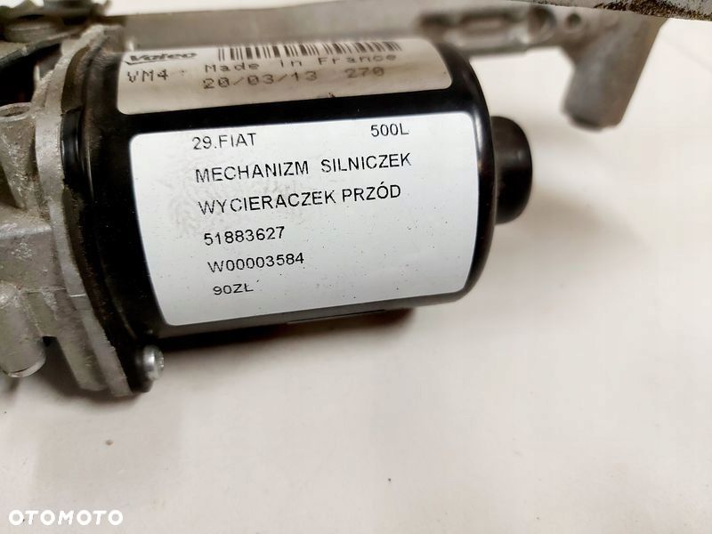FIAT 500L MECHANIZM SILNICZEK WYCIERACZEK PRZÓD 51883727 W00003584 - 5