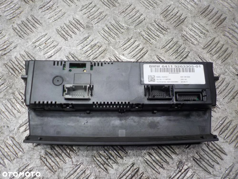 BMW E92 E93 E90 E91 LIFT PANEL PRZEŁĄCZNIK NAWIEWU KLIMATYZACJI 9263305 - 2